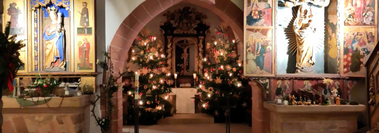 Chorraum der Veitskirche an Weihnachten