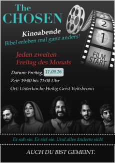 Einladung zum ökumenischen Kinoprojekt der katholischen Kirchengemeinde Veitsbronn